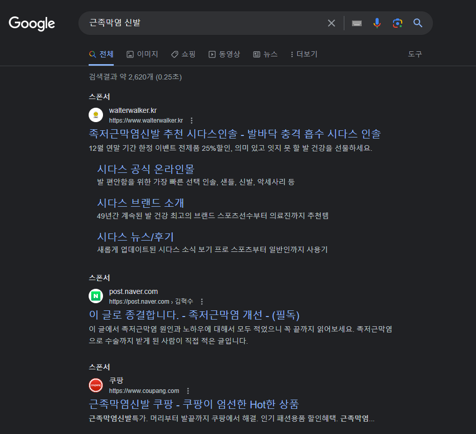 구글애즈 구글 검색 광고 영역에서 검색 광고영역에서 노트북을 검색한 것에 대한 상세한 설명이 담긴 글을 위한 위치를 알려주는 테라그로스의 포스팅 글을 위한 그림 상단부 데스크탑