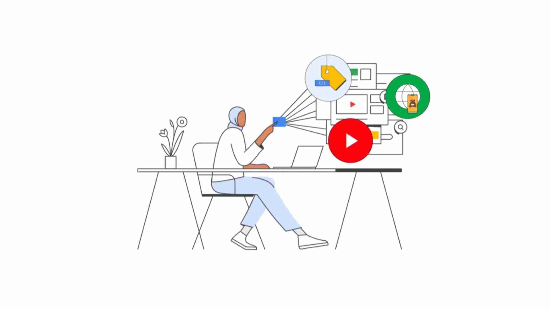 구글애즈 구글 광고 영역에 대한 상세한 설명이 담긴 글을 위한 멋진 쇼핑 일러스트 이미지를 담았습니다. 모바일 앱 쇼핑을 하는 여자가 테라그로스는 구글 광고를 보고 적절한 시점에 쇼핑을 할 수 있게 유도하고 광고주가 타겟에 맞게 완벽하게 성과를 낼 수 있게 유도하는 일러스트 그림