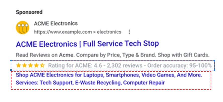 구글애즈 가이드 구글애즈 광고 캠페인 세팅 구글애즈 스니펫 예시
