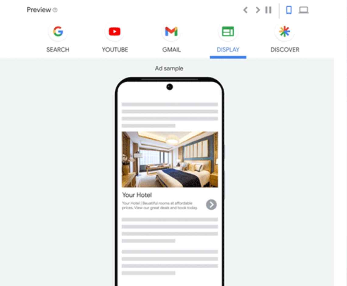 구글 애즈 캠페인 광고 형태 구글애즈 디스플레이 광고 예시