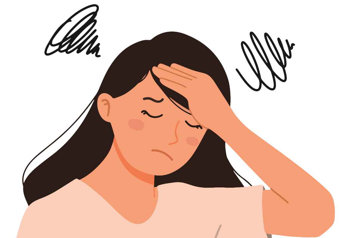 구글 광고 비용을 짜는데 머리가 아픈 여성 클립아트 구글 광고Google Ads에서 광고를 실행하면 광고의 타겟팅 방법, 광고 게재 대상 및 광고의 유형에 따라 웹에서 다양한 위치에 광고가 게재 위치를 알려주는 그림