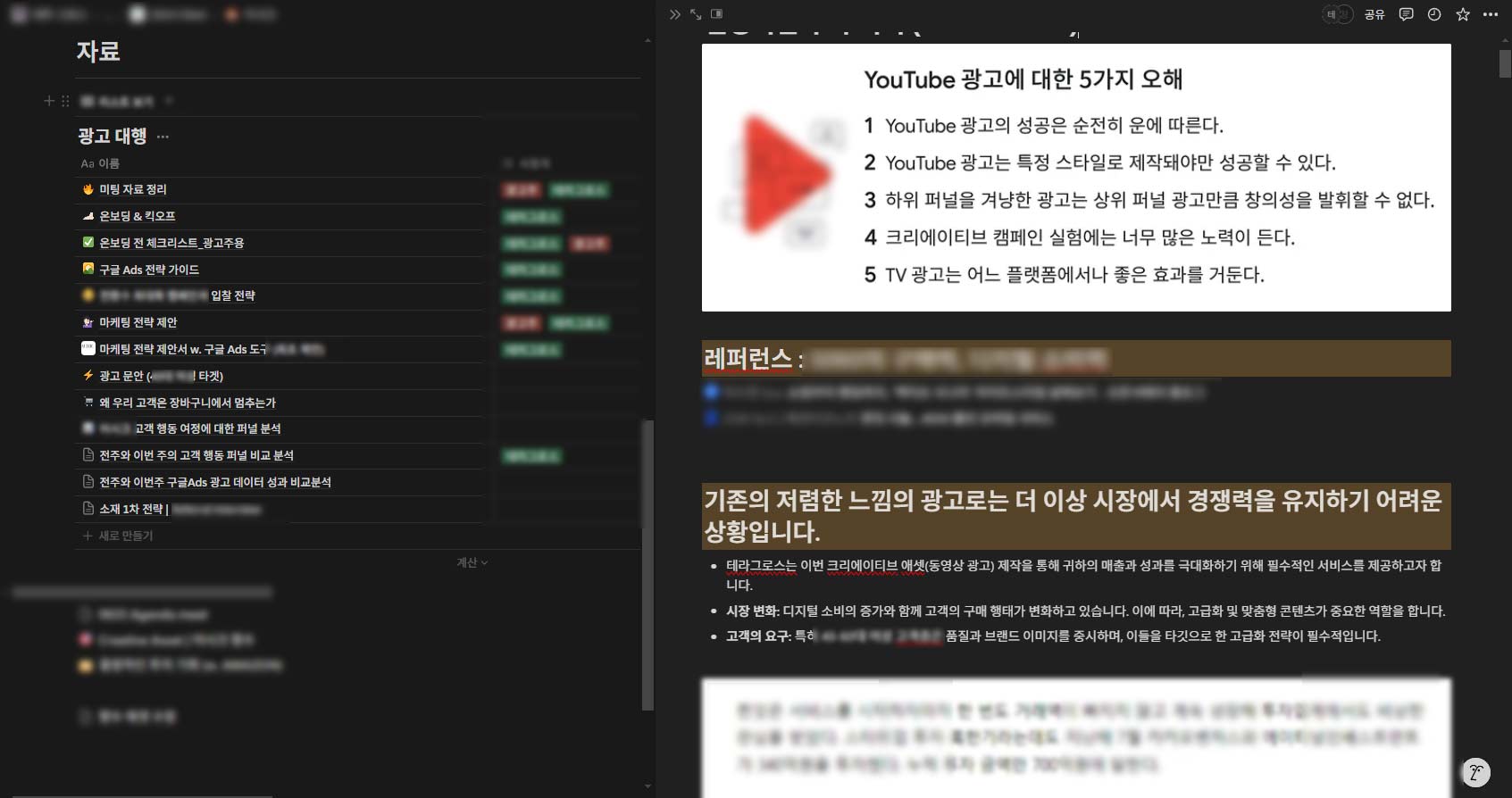 테라그로스 구글 광고 테스트 후 크리에이티브 전략 실제 광고주 전략 기획서 3