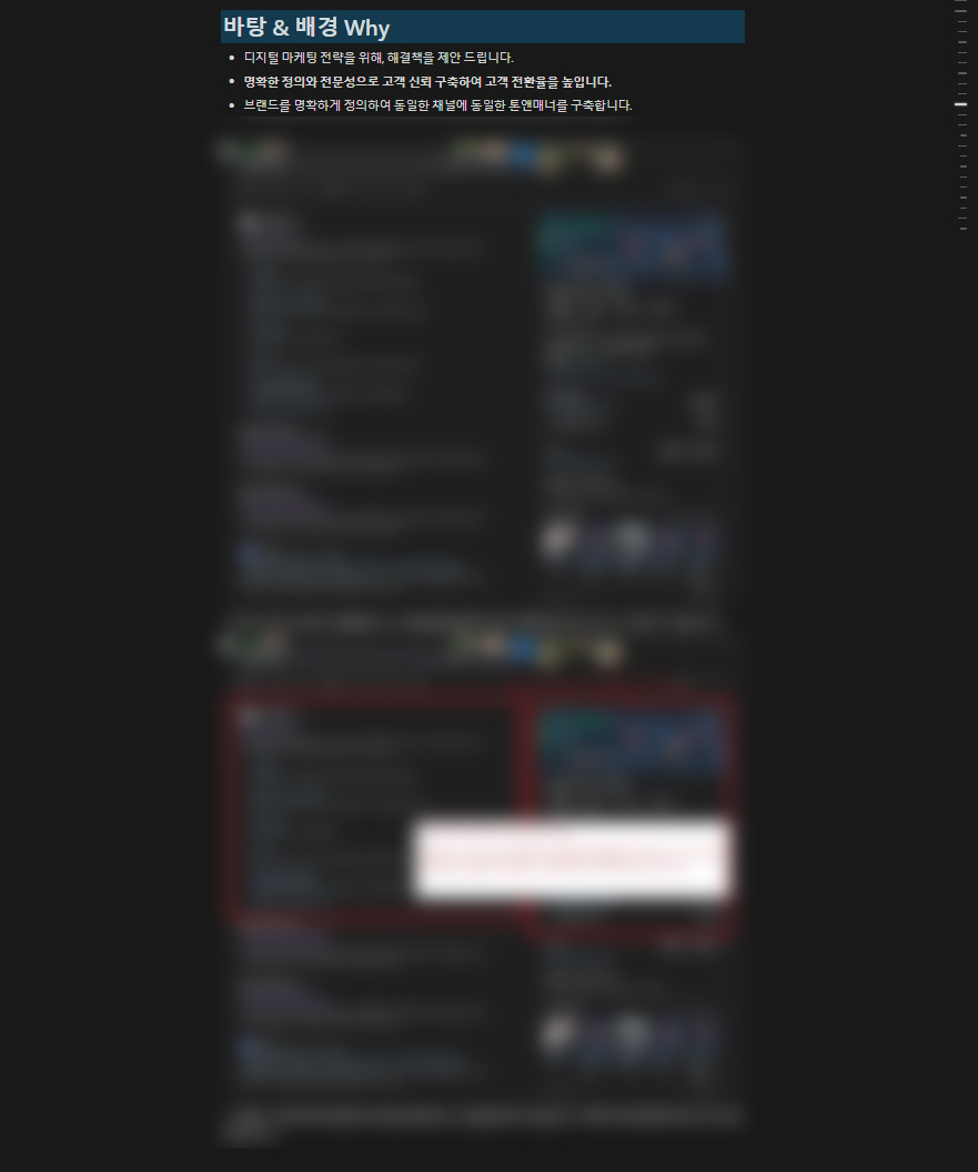 구글 광고 대행사 테라그로스의 제안서 일부
